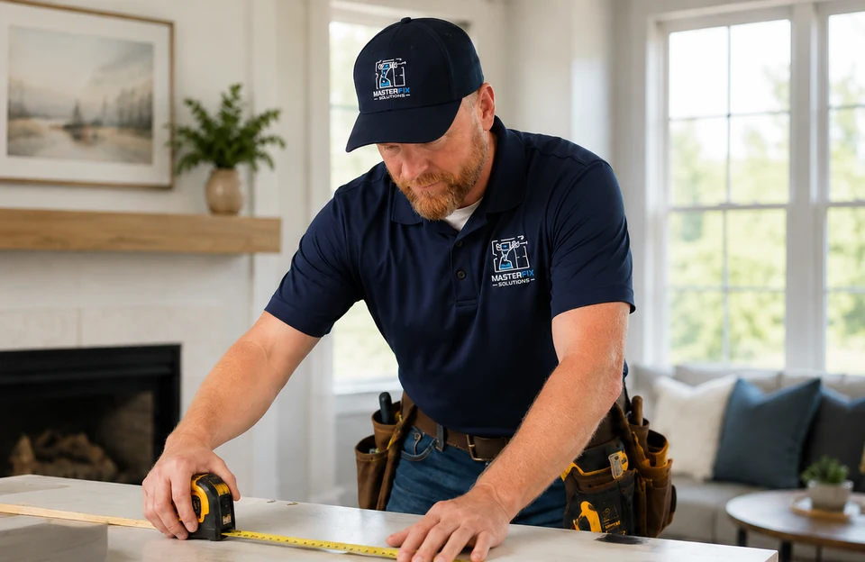 MasterFix Solutions handyman measuring a home project