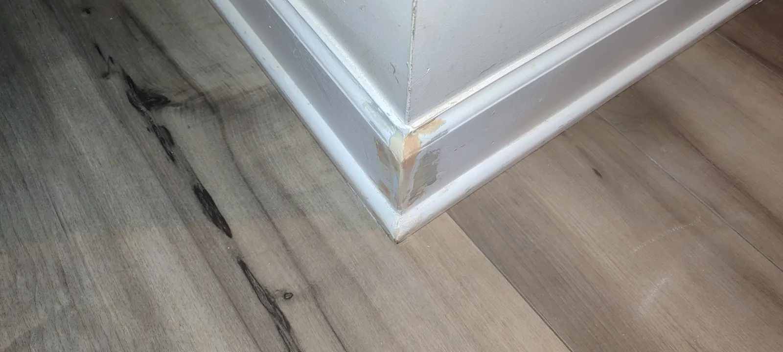 Repaired outside corner before repainting