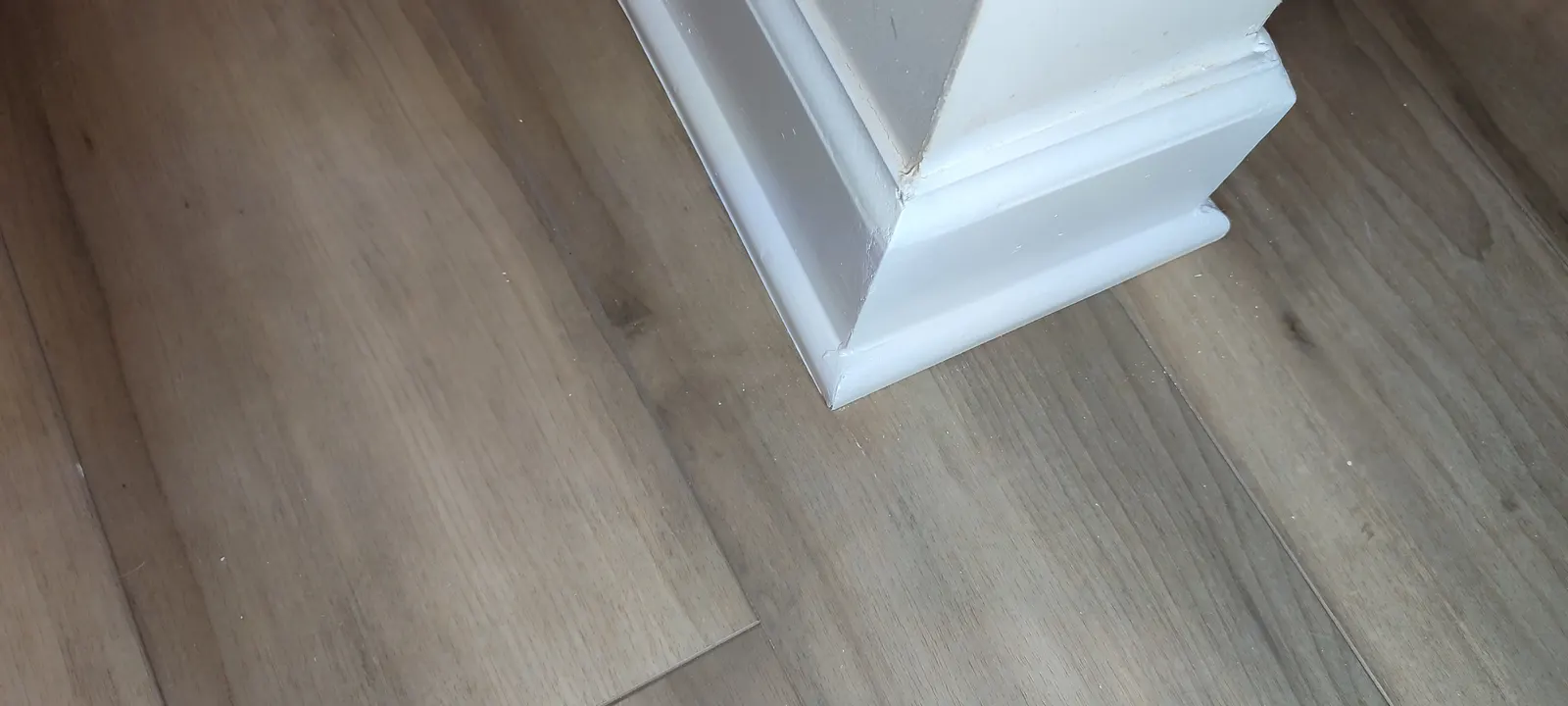 Finished column-base trim from another side