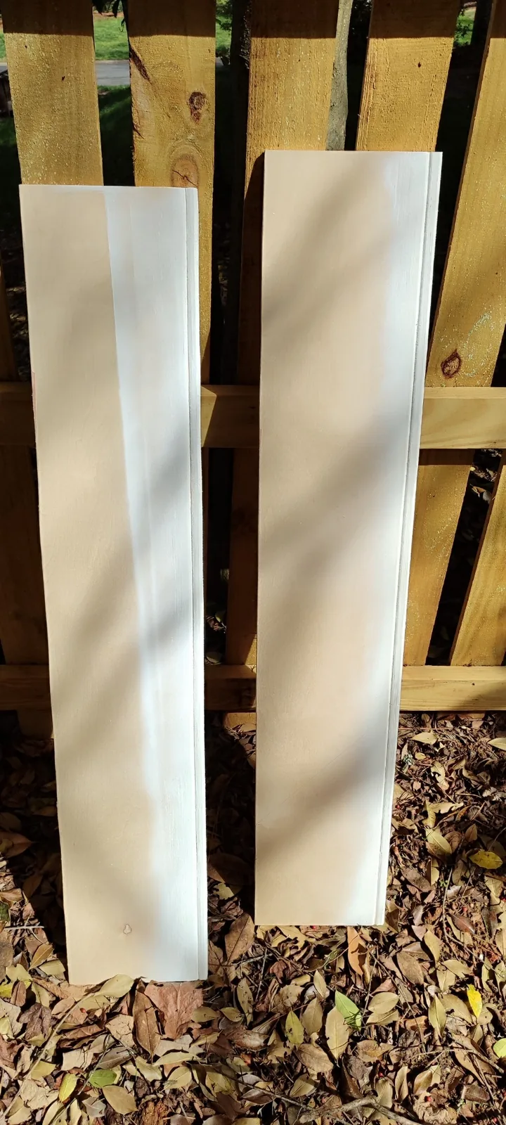 Custom replacement siding panels after fabrication and priming