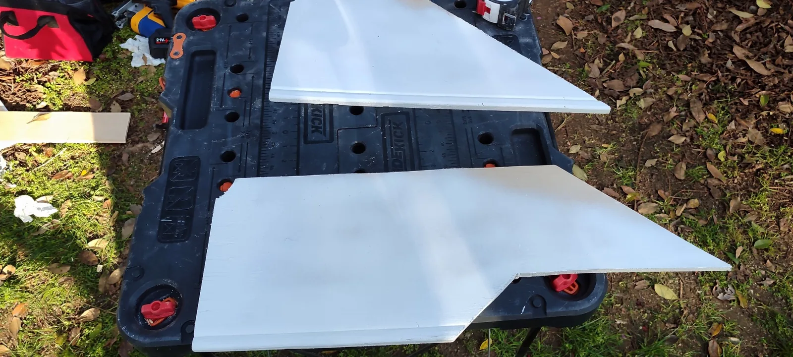 Custom replacement siding panels cut to fit the roofline and surrounding trim